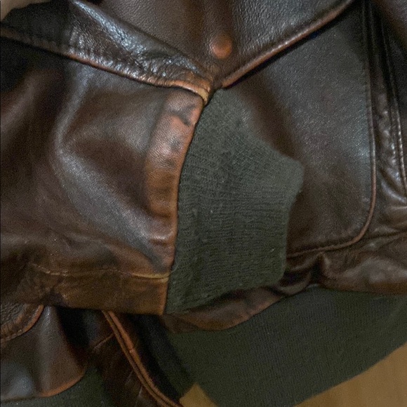 US Wings Brown Leather Jacket - Picture 6 of 16